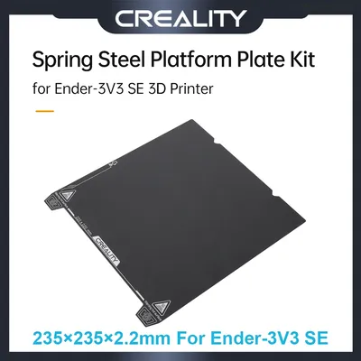 CREALITY Double Sided Black Textured PEI Spring Steel Magnetic Build Plate Kit for FDM 3D Printers a