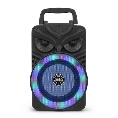 Outdoor Portable Music Player Bluetooth-Compatible FM Radio Aux Portable Wireless Loudspeaker RGB