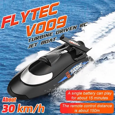 Flytec V009 Turbine Drive Waterproof 2.4GHz Electric RC Speed Boat 30km/h Remote Control Watercraft