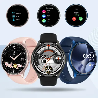 Smartwatch with call function, brightness adjustment, multi-purpose sports tracker, weather alert,