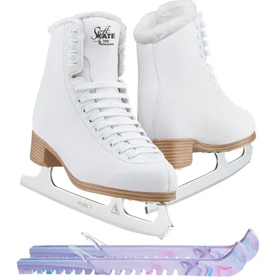 Classic Model 380/381 Figure Ice Skates for Women and Girls Bundle with Skate Guards Just Launched