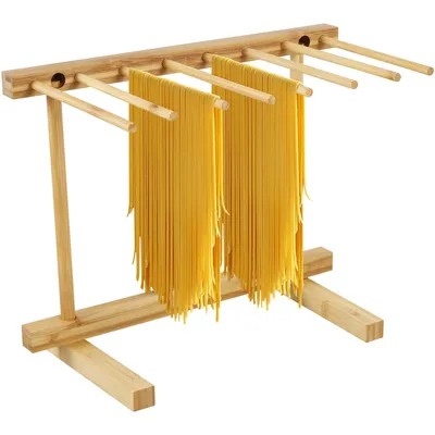 Pasta Drying Rack Wooden Noodle Dryer Stand Handmade Noodles Vegetable Strip Drying Holder for Home