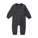 Boys Girls Long Just one You Romper Sleeve Winter Solid Ribbed Girl Winter Outfits Jumpsuit Romper with Girl Sundresses Pocket