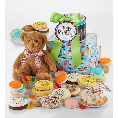 Birthday Tower With Stuffed Bear & Gracelet by Cheryl's Cookies