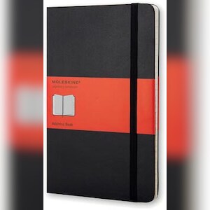 Adressbuch Large A5 liniert mit Register Hardcover schwarz Image
