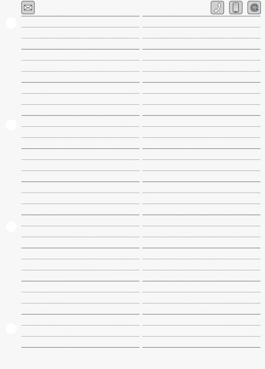 Brunnen Telefonringbuch-Ergänzungsblätter A5 weiß Image