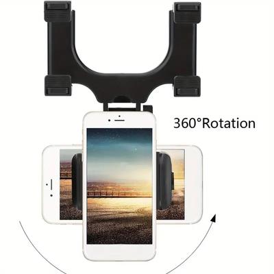 TEMU 360 Rotatable Phone Holder, Waterproof Square Wall-mount Cradle With Rotational Design For Various Angles, Extendable Phone Holder, Compatible With Auto Vehicles, Device Mount