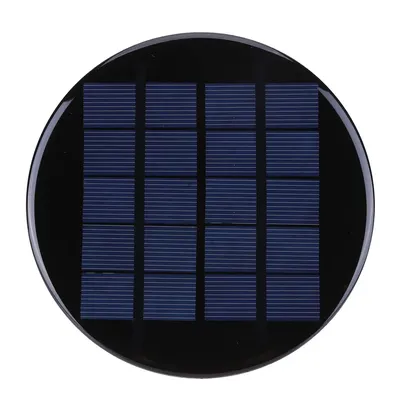 1.1W 5V Solar Charging Panel Mini Round Solar Epoxy Cell Charger Battery Charger Phone Power Bank for 3.7-5V Solar Toys/Light