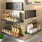 New Bathroom Black Fold Shelf Space Aluminum Corner Shelves Towel Rack Shampoo Holder Kitchen