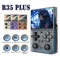 Neue r35 plus retro handheld videospiel konsole linux system 3,5 zoll tragbare tasche video player r35plus 64gb spiele