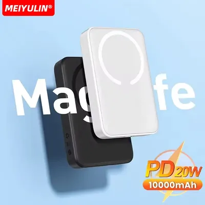 10000 mAh Tragbare Wireless Power Bank Magnetische Ladegerät USB C PD 20 W Schnelle Lade Externe Batterie Für iPhone 15 Xiaomi Samsung
