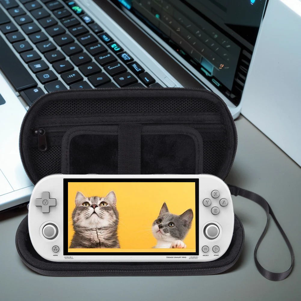 Neue Trage tasche für Trimui Smart Pro Retro Handheld-Spiele konsole kann SD-Karte Lade zubehör halter Image