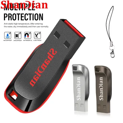 Hochleistungsgeschwindigkeits-USB-Flash-Laufwerke 2.0 128 GB 64 GB Schwarz Kostenloser Image