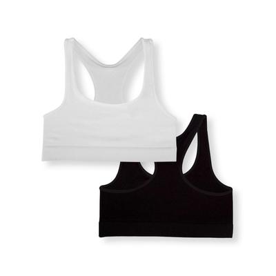 Malibu Sugar Bundle of Two Sports Bra, Juniors - (12-16) - Big Kid - Black-White