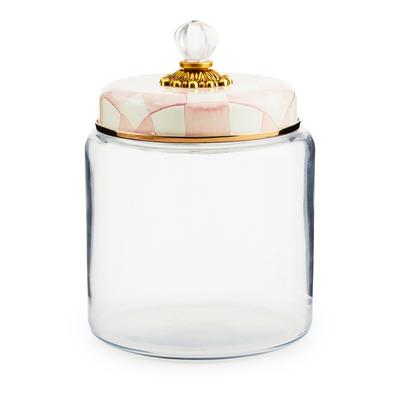 Mackenzie-Childs Rosy Check Large Kitchen Canister - Pink