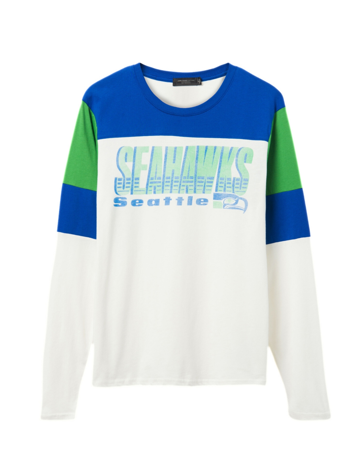 Junk Food Clothing Unisex Nfl Seattle Seahawks Zone Blitz Long Sleeve - Sugar/Liberty/Kelly