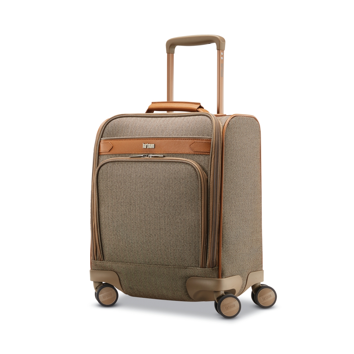 Hartmann Herringbone Deluxe Underseat Carry On Spinner - Terracotta Herringbone