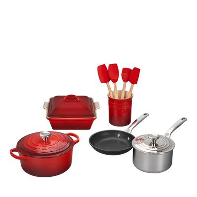 Le Creuset 12 Pc. Mixed Media Cookware Set - Cerise