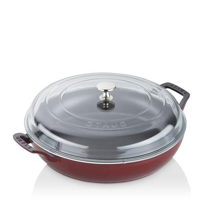Staub 3.5-Quart Braiser with Glass Lid - Grenadine