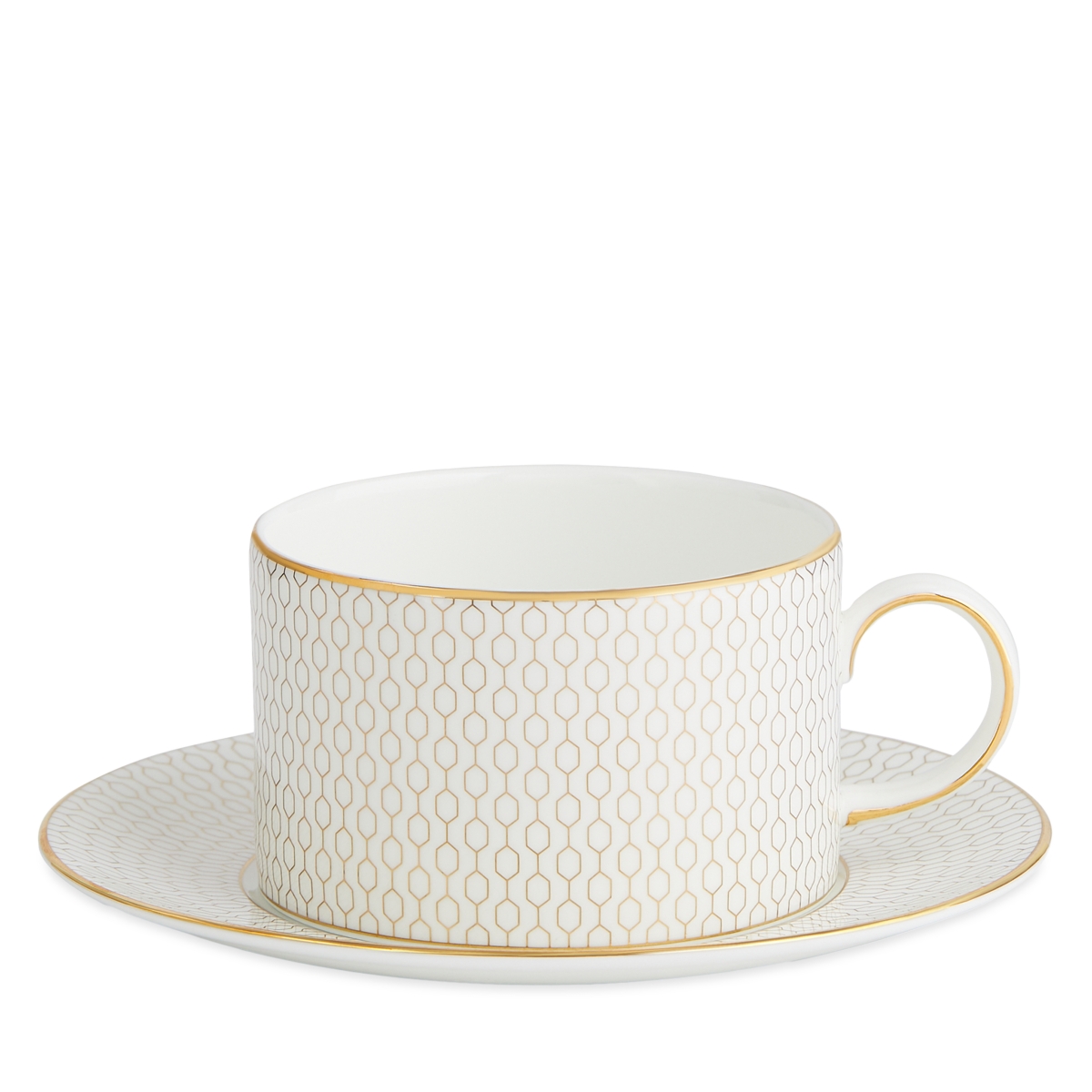 Wedgwood Gio Gold Teacup & Saucer - White/Gold