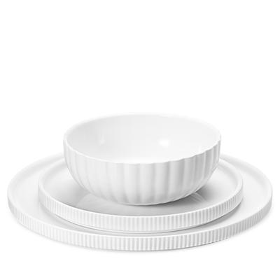 Georg Jensen Bernadotte 3 Piece Dinnerware Set - White