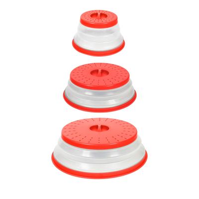 Tovolo Collapsible Microwave Food Cover, Set of 3 - Candy Apple