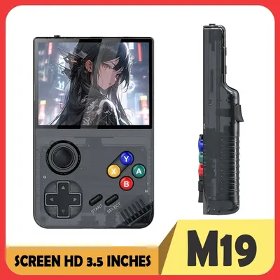 Neue m19 Handheld-Spiele konsole 3,5 Zoll 4k HD IP-Bildschirm Linux/Emuelec-System 3D Retro Video Image