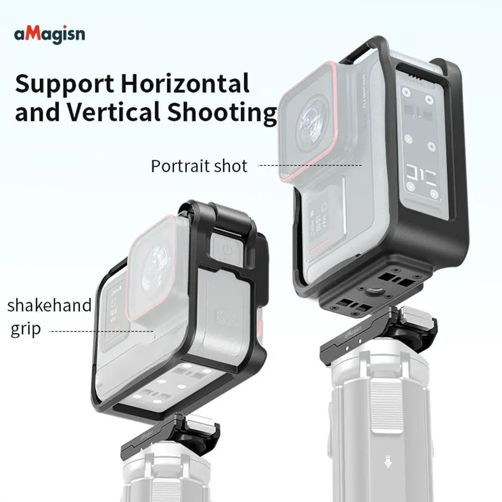 Für Insta360 Ace/Ace Pro Horizontale Und Vertikale Schießen Schutz Rahmen Closed Lock Kaninchen Käfig Rahmen Action Kamera Zubehör Image