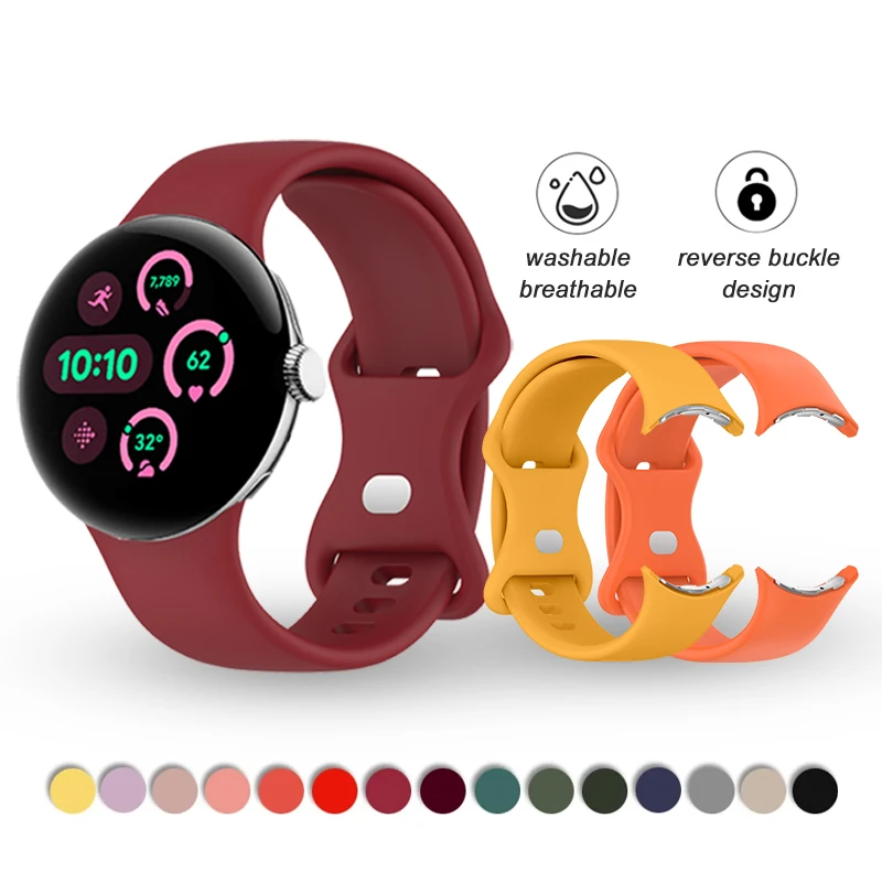 Weiches Silikon band für Google Pixel Watch 2 für Frauen Männer langlebiges Sport armband für Pixel uhr 3 41mm 45mm Armband Zubehör Image