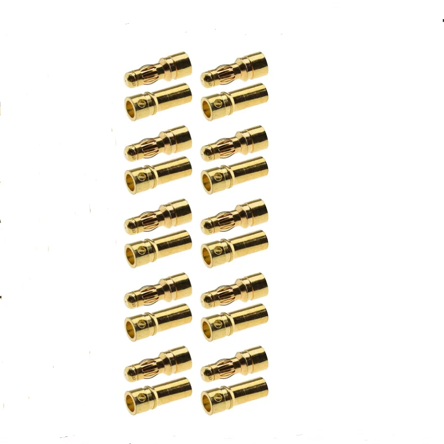 Neue 2/3,0 Paare vergoldet mm Bananen stecker Kugel Stecker Buchse für RC Lipo Batterie Esc Motor Modell Hobby