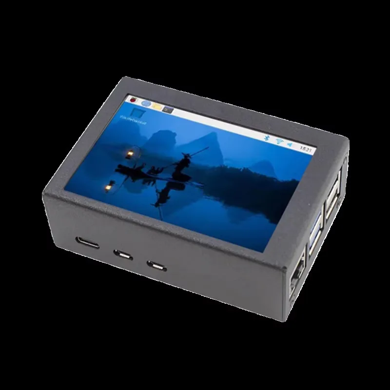 Himbeer-Pi 5. Generation 5b 21,5-Zoll-Bildschirm 15,6-Zoll-Aluminiumlegierung Shell TFT LCD resistiver Touchscreen Image