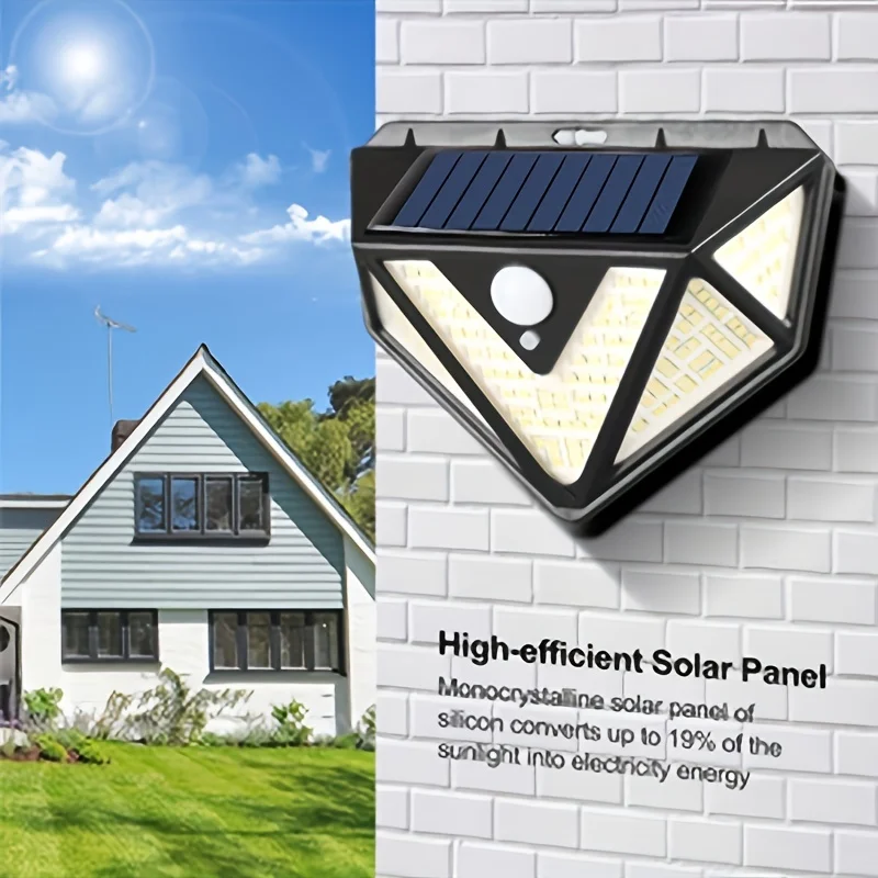 1pc 166led Outdoor Solar Wand leuchten Straßen laternen super hell 3 Modi Solar Motion Sicherheits leuchten für Gartenhof außerhalb smd