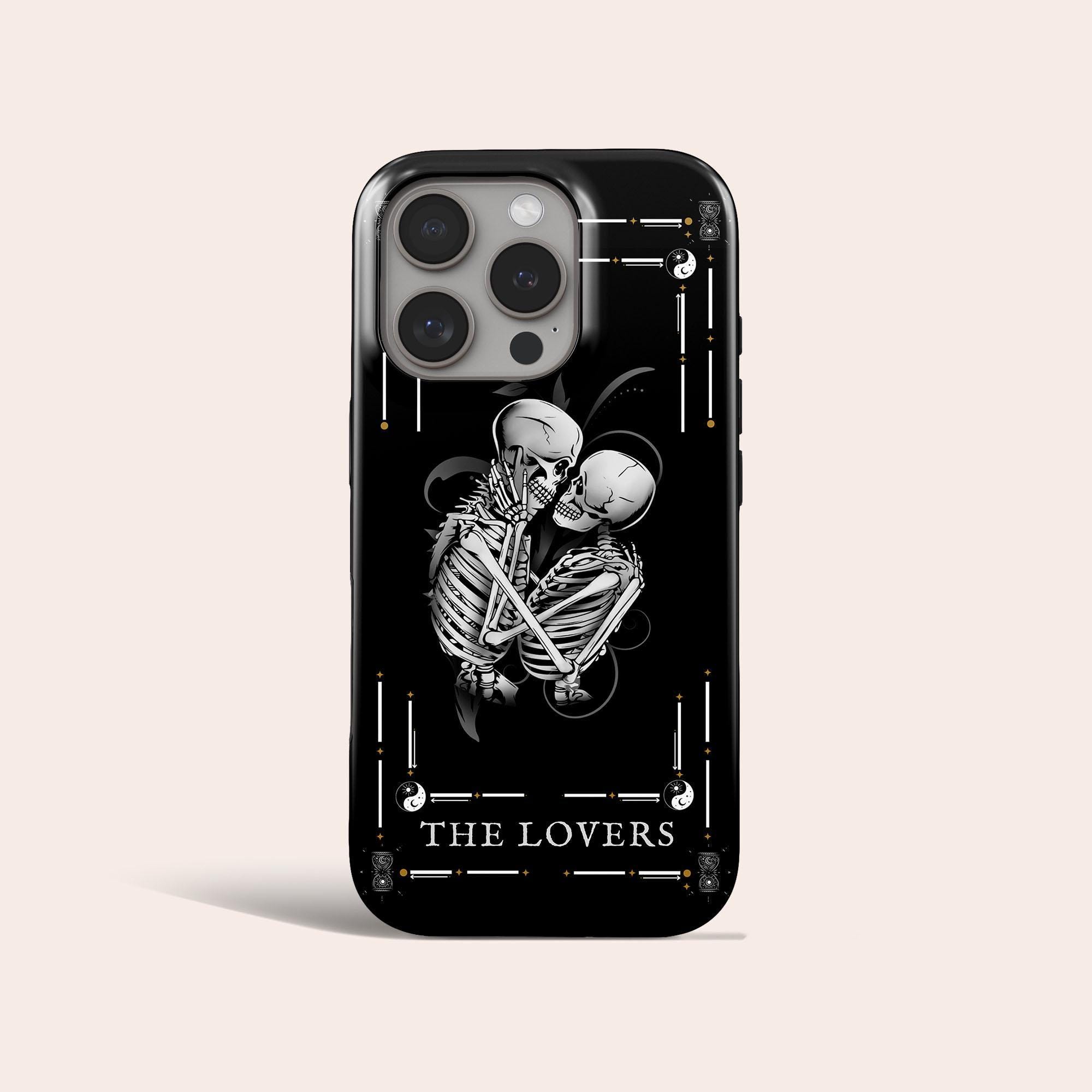 Custodia per telefono gotica con carte dei tarocchi The Lovers Witchy, custodia per telefono MagSafe adatta per iPhone 17 Pro Max 16 Pro Max 15 14 13