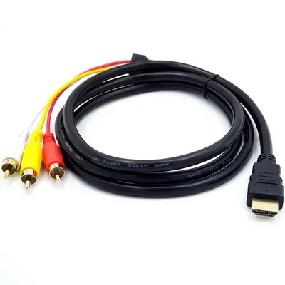 150cm HDMI-compatible To AV Cable,HDMI to 3RCA Video Audio 1080P 3 AV Cord Converter Adapter For