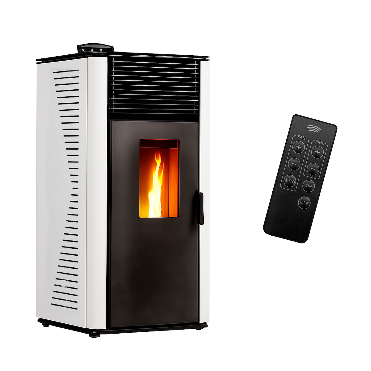 Luft- Pelletofen Anita 12 kW Sannover Weiß Image
