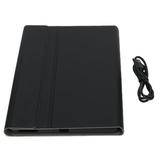 Wireless Removable Keyboard Touchpad Computer Accessories with PU Leather Case for Lenovo M10 FHD Plus 10.3in X606FBlack