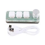 3 Key Keypad USB Backlit 3 Keys Mechanical Knob Design Programmable Detachable Cable OSU Keypad for Game Office