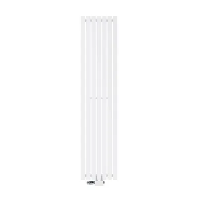 Badheizkörper Vertikal mit Mittelanschluss 370x1600 mm Weiß mit Universal Anschlussgarnitur LuxeBath Image