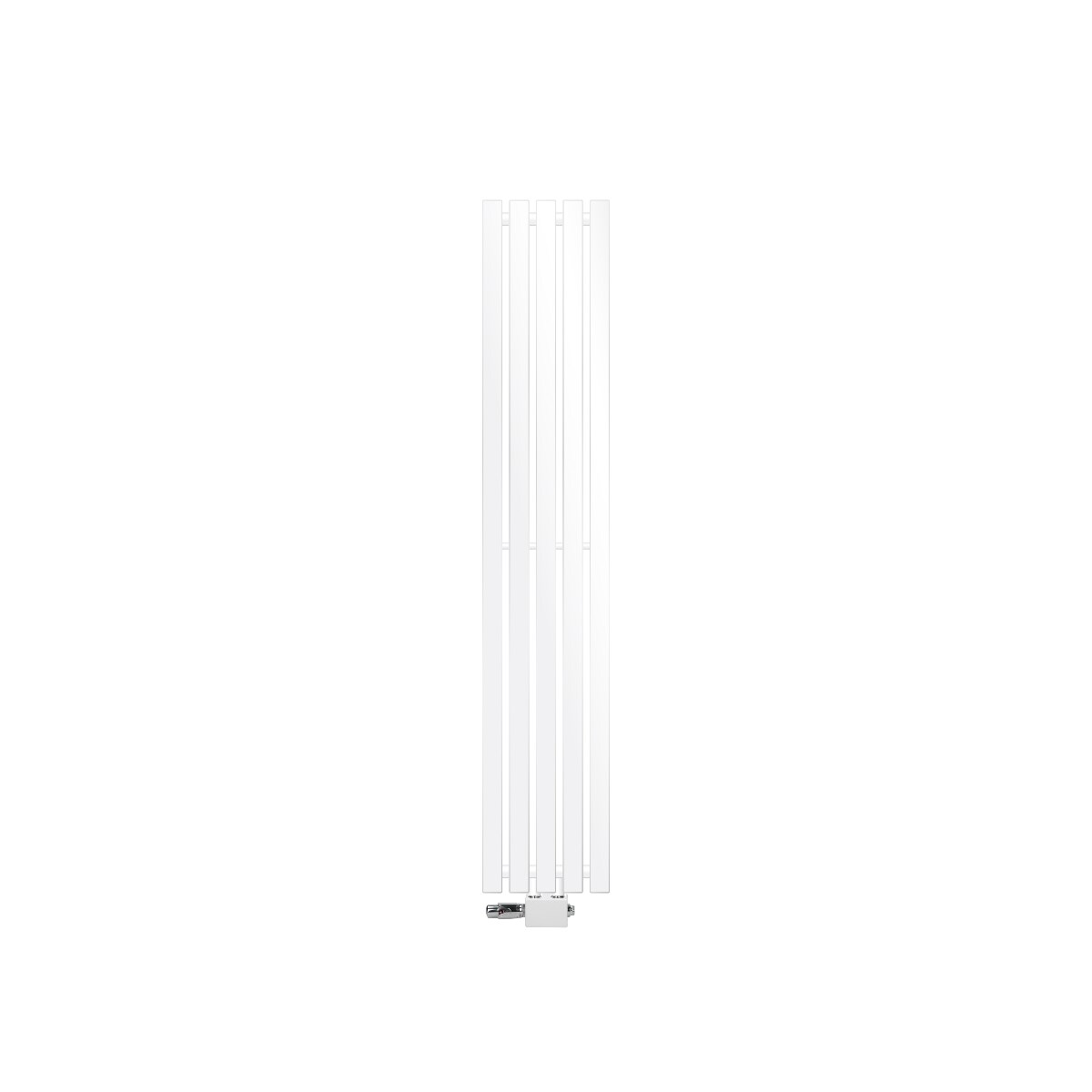 LuxeBath ECD Germany Paneelheizkörper Stella 260×1400 mm Weiß, Mittelanschluss, Thermostat Universal, Vertikal Flachheizkörper Badheizung Image