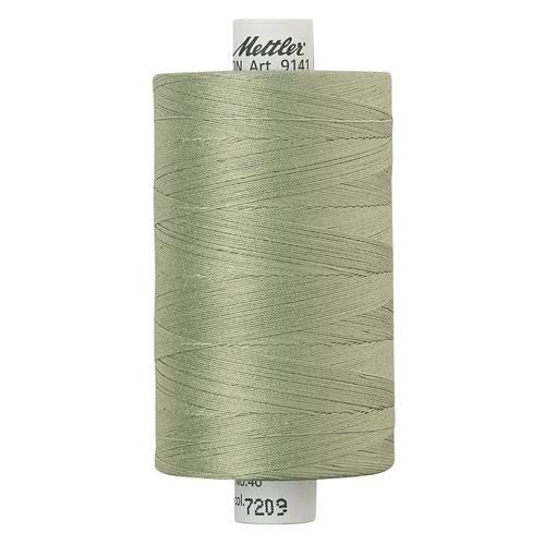 Mettler Silk Finish Cotton 40, fil pour quilting, épaisseur : 40, bobine de 1000 m, eucalyptus