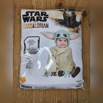 Disney Costumes | Star Wars Mandalorian Baby Yoda Toddler Baby Halloween Costume 24 Months / 2t | Color: Green/Tan | Size: 24 Mos / 2t