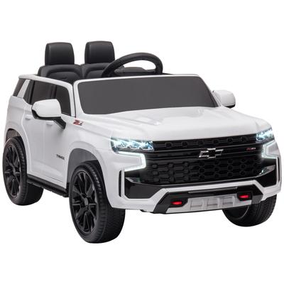 Licensed Chevrolet Tahoe 12V Ride-On Car - Music, Lights & Remote Control - White