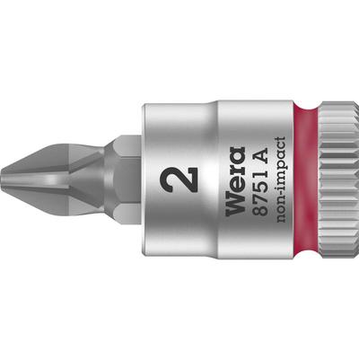 Wera - 8751 a 05003351001 Kreuzschlitz Phillips Steckschlüssel-Bit-Einsatz ph 2 1/4' (6.3 mm) Image