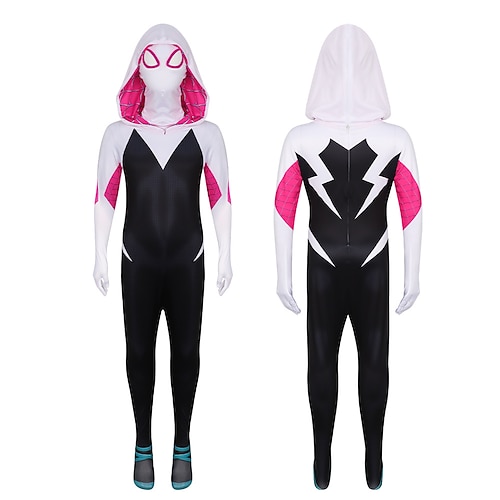 Spinnen Superheld Gwen Karneval Bodysuits Ganzkörper-Catsuit Sexy Kostüm Kinder Erwachsene Damen Mädchen Karneval Party Einfaches Karnevalskostüm Verkleiden Image