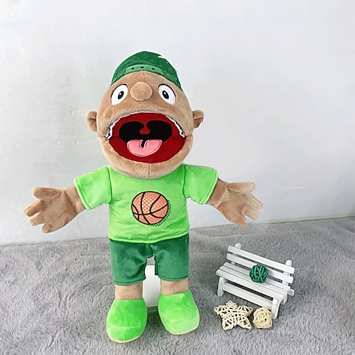 Feebe Je-ffry Handpuppen Plüschspielzeug Puppe 16 Zoll Handpuppe Plüschweich gefüllte Handschuhpuppe für Kinderparty Weihnachtsgeschenk Halloween Party Geschenk Image