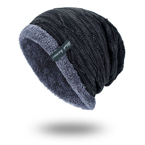 Hut Schutzhut Herren Schwarz Grau Wein Outdoor Täglich Reine Farbe Einfarbig Warm / Herbst / Winter Image