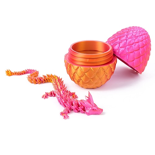 3D-gedrucktes Drachen-Ei Mystery Crystal Dragon Fidget Toys Articulated Dragon Home Desk Decor Ostern Überraschungs-Dinosaurier-Eier Fidget Toys für Autismus Weihnachtsgeschenk Image