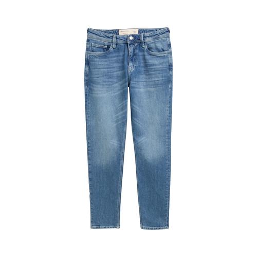 TOM TAILOR DENIM Herren Tapered Jeans mit recycelter Baumwolle, blau, Uni, Gr. 34/32