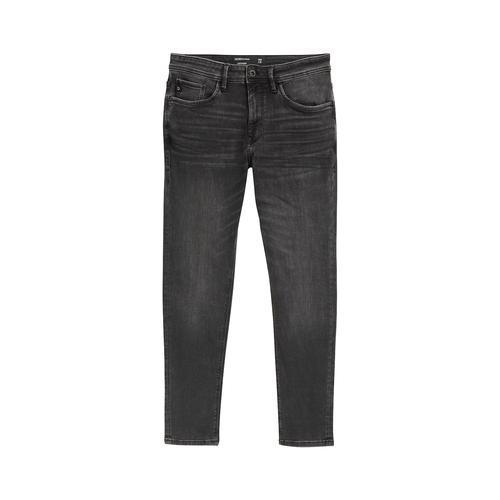 TOM TAILOR DENIM Herren Superflex Slim Tapered Jeans, schwarz, Uni, Gr. 29/32