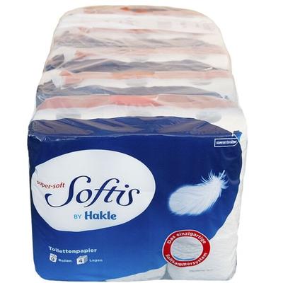 Toilettenpapier »Softis super-soft« 4-lagig - 45 Rollen weiß, Regina